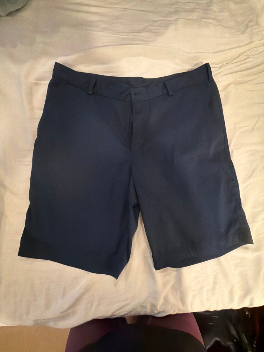 Nike Golf Dri-Fit Shorts Mens 36 Navy Flat Front